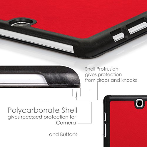 Forefront Cases® Neue Origami Hülle Tasche Case Cover für Samsung Galaxy Tab S2 9.7 T810N – Rundum-Geräteschutz und intelligente Auto-Sleep-Wake-Funktion – inkl. Eingabestift und Displayschutz - 7