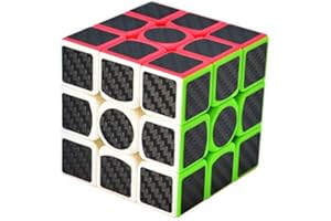 Cube de Vitesse Magique 3x3 3x3x3 Speed Cube Magic Cube Fibre de Carbone Autocollant Cadeau de Vacances pour Enfants Adultes Noir