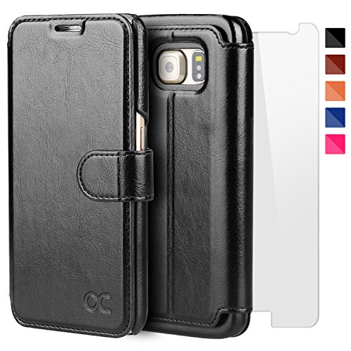 OCASE iPhone 6 Case iPhone 6S Case [Screen Protector Included] Leather Wallet Case [Slim Fit] For Apple iPhone 6 / 6S Devices - Black