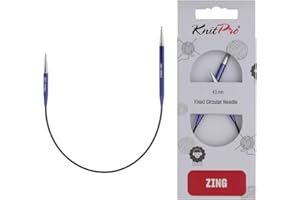 KnitPro K47059 Aguja de Tejer Circular, Metal, Azul, 25cm / 4.50mm