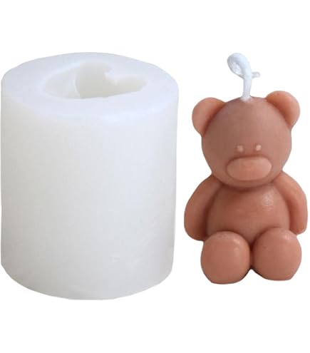 Moule Silicone Ours Joberio - Pour Bougies, Résine - Forme Ours Adorable