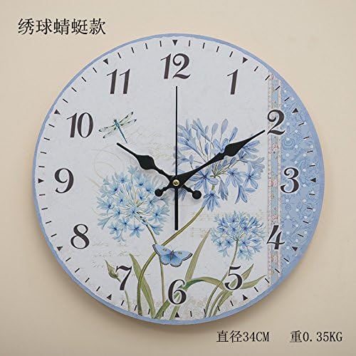 qwer American-style living room clocks retro stereo wooden wall clock wall decorations home creative wall , Other , Uniteds Dragonfly)
