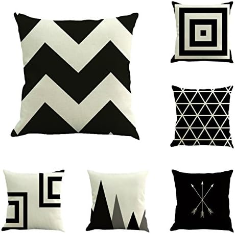 Set of 6 Fashion geometric Navigation compass pattern Linen Pillowcase Sofa Home Decor Cushion Cover 45x45cm 18X18 inch