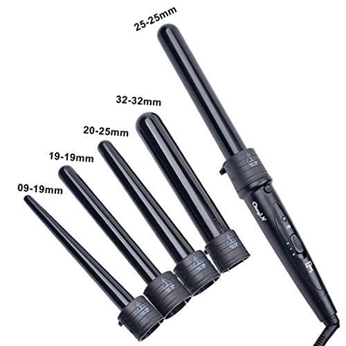 CkeyiN®5 in 1 Multifunktions Austauschbare Lockenwickler Kit Curling Wands Hair Waver - 2