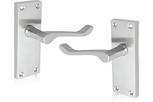 HANDLESTORE Victorian Scroll Satin Chrome Interior Door Handles – Internal Door Handle Latch Set – Chrome Door Handles Internal for Bathroom & Home