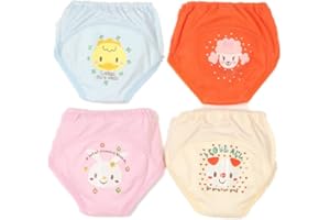MORBUY-SHOP Culotte d'apprentissage Lavables Bébé, Morbuy 4 Packs Coton Couche-Culotte Anti-Fuite Potty Pantalon de Formation Imperméables pour Garçon et Fille, 6 à 36 Mois