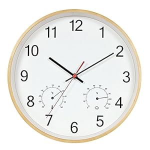 Modern Funkuhr Lautlos Mit Thermometer Hygrometer Schmucken Schlafzimmer Wohnzimmer Cafe Bar Kombuse Buro Ovitop Wanduhr Funk Funkwanduhr 30cm Kuche Haushalt Wohnen Uhren Wecker