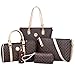 Produktbild Coofit Damen Leder Handtaschen Umhängetasche Schultertasche Schulter Hobo Set