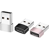 Amazon Brand - Eono USB C Buchse auf USB Stecker Adapter, 3 Stück Typ C auf USB A Netzteil Ladegerät Ladekabel Adapter Kompat