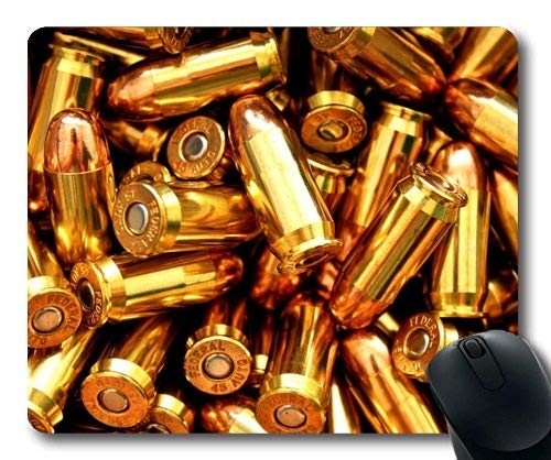 Preisvergleich Produktbild Mauspad, Gewehr Racker, Kugel, Mauspad mit genähten Kanten