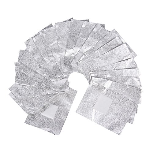 MAKARTT 200 Stücke/Packung Nagellackentferner Acrylic UV-Gel Aluminium Folie mit Wattepad Nagel Folie Wraps – Geeigent für Nagelpflege zu Hause. - 5