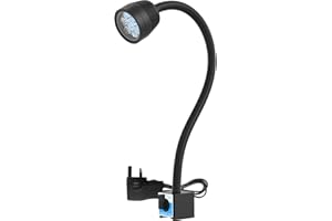 YOUTEMEI Magnetic Work Light,14W Magnetic Lamp, IP65 Water Proof Flexible Gooseneck Lamp 1400 Lumens for Lathe Milling, Drill Press, Industrial Lighting [Energy Class A+++]