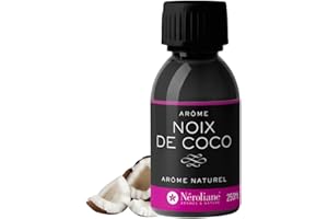NÉROLIANE NEROLIANE – Arôme Alimentaire Naturel Noix de Coco 250ml – Vegan, Sans Colorant ni Conservateur – Pour Yaourts, Glaces, Pâtisseries, Boissons – Qualité Professionnelle – Sans Alcool – Made in France