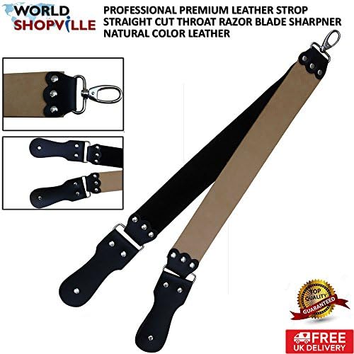 |Premium Quality Leather Sharpening Double Strop| Leather Belt for |Straight Cut Throat | Shaving Razors| by Worldshopville