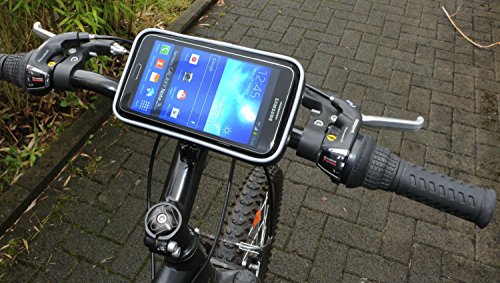 Fahrradhalterung / Motorrad-Halterung mit Schutz-Tasche fÃ¼r (Smart Phones) Smartphone, Navigator, Handy, uvm. - Display-Diagonale Universal: bis 5,5