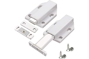 Drucktüröffner Push to Open Magnet Jiayi 2 Stück Heavy Duty Schrank Türöffner Tip On für Türen Beschlag Möbel Schubladen Drucköffner Schranktür Öffner Magnetschnäpper Drucktüröffner Druckschnapper