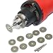 Produktbild Wildlead 10 Teile / satz 35mm Diamant Beschichtete Rotary Schneiden Abgeschnitten Klingenrad Kit mit 2 stücke Schaft Dorne