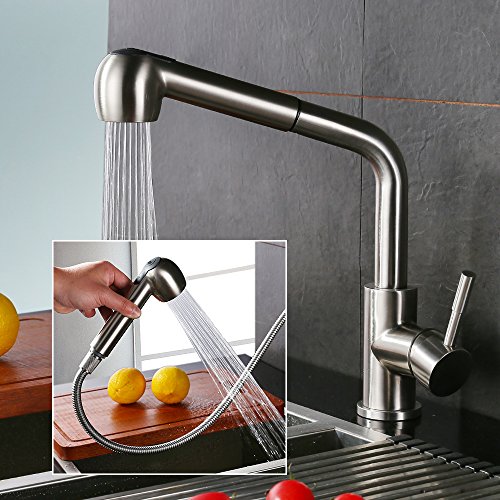 Preisvergleich Produktbild Homelody Wasserhahn mit herausziehbarem / Ausziehbar Brause Küchenarmatur Spültischarmatur Wasserkran Mischbatterie Einhandhebelmischer Armatur für Küche