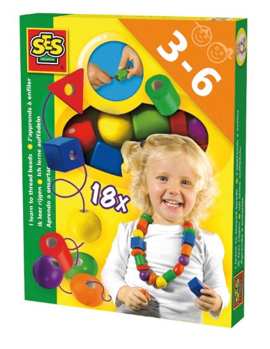 Imagen 1 de Ses Creative - Aprendo a enhebrar cuentas, kit de juego, multicolor (14808)