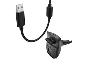 ASOBILOR Xbox 360 Controller Charging Cable - Replacement for Microsoft Xbox 360 Slim Wireless Gaming Controllers Charger