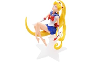 Hilloly Anime Figuren, Sailor Moon Mini Figures,PVC Actionfigur Statue, 14cm Sailor Moon Anime Action Figure Spielzeug Sammelfiguren Dekoration Ornamente Sammlung Desktop Puppe