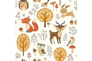 YREKO 20 Servietten Lustige Tiere aus dem Wald | Fuchs | Hase | REH | Kinder | Herbst 33x33cm