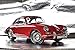 Produktbild Artland Poster oder Leinwand-Bild fertig aufgespannt auf Keilrahmen mit Motiv Jean-Louis Glineur Klassiker - Der Porsche 356 Fahrzeuge Auto Digitale Kunst Bordeauxrot C8YC