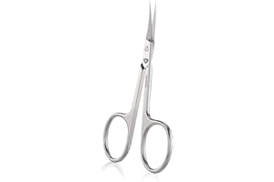 KAMICURE Ciseaux à cuticules extra fins incurvés pour hommes et femmes – Petits ciseaux de manucure, pédicure, ciseaux professionnels fins pour ongles des orteils, ciseaux à sourcils