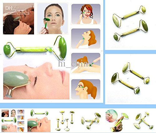 Massageroller für Gesicht / Hals / Körper / Fuß, 100 % echte natürliche Jade, schmal, verjüngt Gesicht, Hals und Haut, inklusive Geschenkverpackung - 6