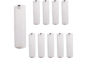 DORHEA 10pcs AAA-zu-AA-Batterieadapter-Konverter AAA-zu-AA-Batteriehalter Transparente Gehäuse AAA-zu-AA-Adapter mit Metallkontakten an der Unterseite für Batteriekonverter AAA zu AA
