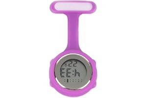 NAYO Pin On Digital Silicone Multi-Function Fob Nurse Watch Night Lights Stopwatch