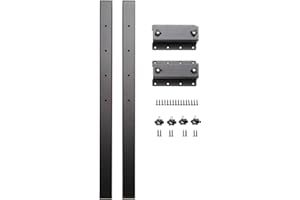 SOTECH Rallonge de plateau de table 600 x 40 x 40 mm noir Ferrure à emboîter pour plateau d'extension de table de repas, bureau, table de conférence