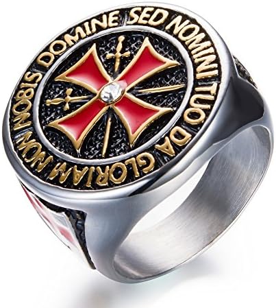 Templar Ring Silver Tone