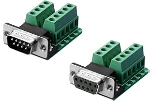 euroharry DB9 mâle et DB9 femelle D-SUB connecteur de plaque adaptateur RS232 module de signal de borne série