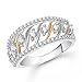 Meenaz Silver Diamond Rings For Girls And Women In American Diamond CZ Ring Jewellery For Women FR444 RS.329.00