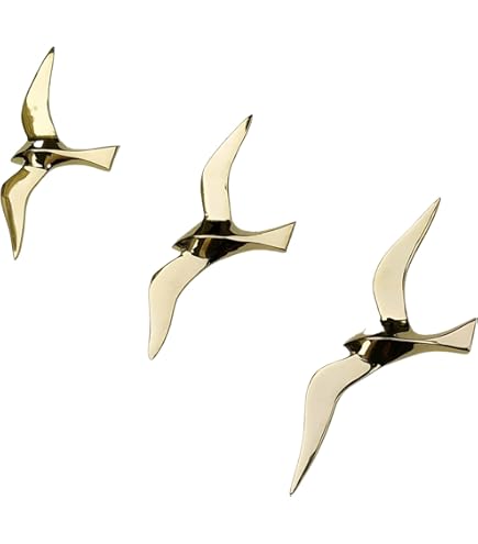 Messing Möwe Wanddekoration - 25 Cm Maritime Deko Für Urlaubsfeeling