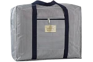 QCHOMEE Große Oxford Aufbewahrungstasche Robuste Trage-Tasche handliche Reisegepäck Bettdecken Kissen Gepäcktaschen Auflagentasche Betttaschen Waschesack für Decken Bettdecken Kleidung(60 * 50 * 30CM)