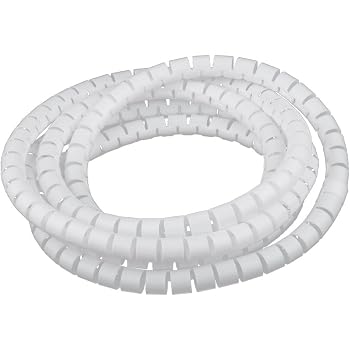 Mumbi Kabelspirale Weiß – 2,5 M, Ø 25 Mm, Flexibler Kabelschlauch Für Ordnung Am Schreibtisch & TV
