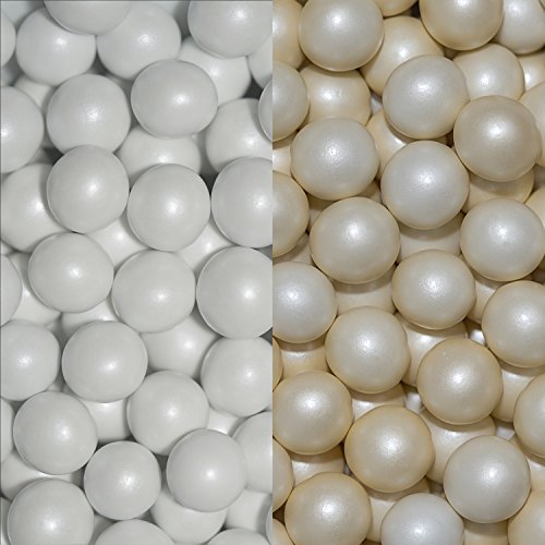 1kg Crispy Schokoperlen Schokokugeln EinsSein® MIX weiss-creme Perlglanz Gastgeschenke Hochzeit Hochzeitsmandeln Zuckermandeln Schokomandeln Candy Bar Bonbons Schokotafeln Dragees Taufmandeln - 3