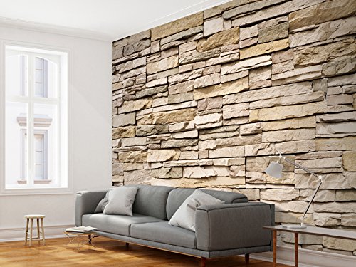 FOTOTAPETE STEINWAND 400×280 cm – VLIES TAPETE PREMIUM – PROFI QUALITÄT – VIELE MOTIVE ! – Top moderne Wanddeko – Riesen Wandbild – Top Design Tapete – Neue exklusive Edition mit noch besser Druckauflösung – Deutsches Premium Vlies – Steintapete Steine Stein Mauer Steinoptik 3D f-B-0013-a-a - 6