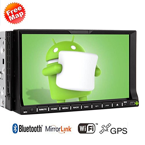 Eincar 7 pollici Android 6.0 Doppio Din HD dello schermo di tocco unit?¡ì? principale quad-core di lettore DVD dell'automobile autoradio Supporto GPS di navigazione Autoradio Bluetooth controllo d