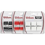 Agarre y tacto. WILSON WRZ4025BK Profile Overgrip, Color Negro 3 Unidades, Adultos Unisex, Units, TU
