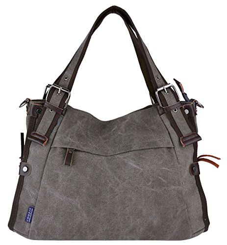 Preisvergleich Produktbild Coofit Damen Canvas Umhängetasche Messenger Bag Handtasche Hobo