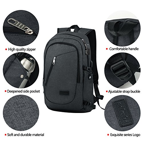 Laptop Rucksack  P KU VDSL 15 6 Zoll Notebookrucksack Anti-Diebstahl Computer Tasche 15   Business Laptoptasche mit USB-Anschluss Unisex Oxford Schulr