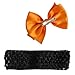TiaoBug Baby Girls Halloween Pumpkin Outfit Petti Tutu Romper with Headband Leg Warmer Shoes Black, Orange 3-6 Months