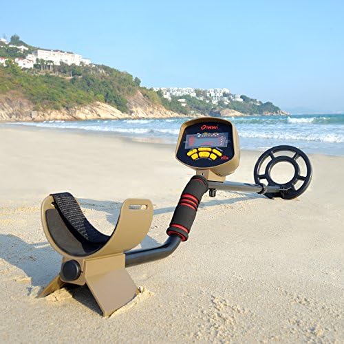 GCSJ Professional Underground Metal Detector with Waterproof Search Coil, 10-200cm Detection Depth, Adjustable Sensitivity and Stem Treasure Hunter