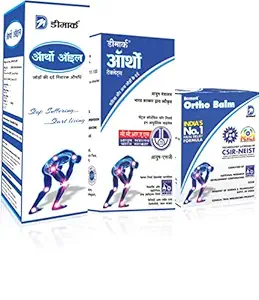 Deemark Ortho Kit, Value Pack(50 Gr Balm, 50 ML Oil, 30 Tab) - Complete Joint Pain & Muscles Pain | Pain in Cervical Spondylitis & Sciatica | Muscle Cramps, Sprains | Arthritis & twitching