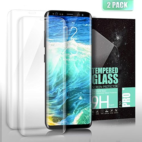 Kiomi Galaxy S8 Screen Protector, [2 Pack] Galaxy S8 Tempered Glass 3D Full Coverage Screen Protector, 9H Scratch, Resist Hardness, HD Ultra Clear, Anti-Fingerprint HD Protection Film