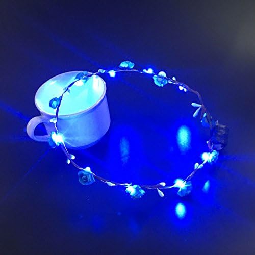 Cido LED Wreath Flower Headband Accessories Crown Floral Garland Wedding Bridal