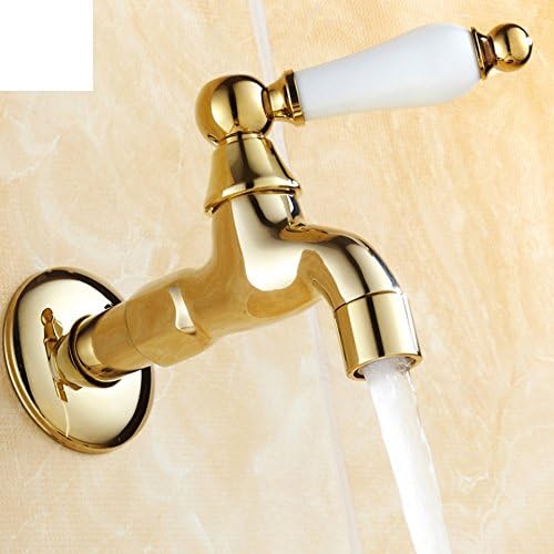 copper-style faucet Long tap wall-mounted single cold faucet